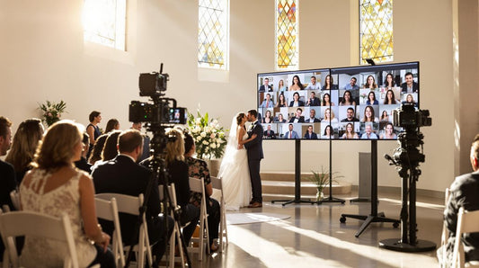 Hybrid Wedding Guide: In-Person and Virtual - Cheese Wedding Cake Shop